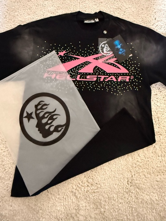 Bape Other - Bape Black Tee with Pink Logo and Yellow Dot Accents
